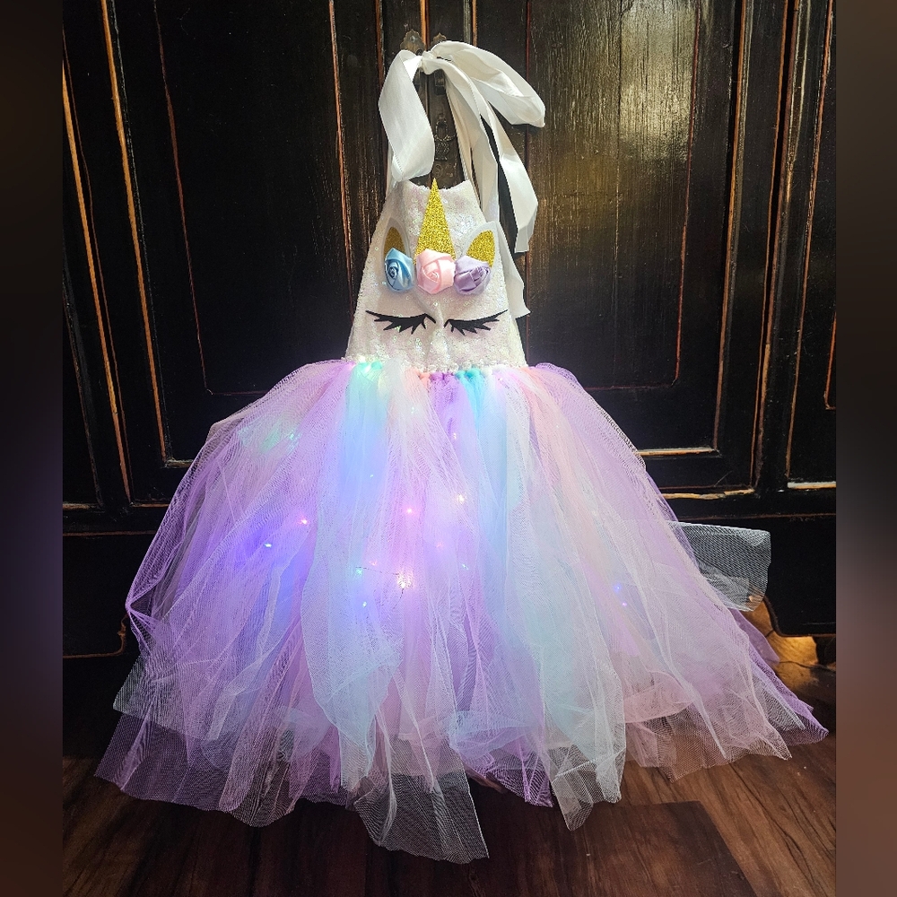 Unicorn Tutu Dress for Kids - White,Pink,Purple,Teal. Size 2-4. Very, Very Cute! - Picture 3 of 3